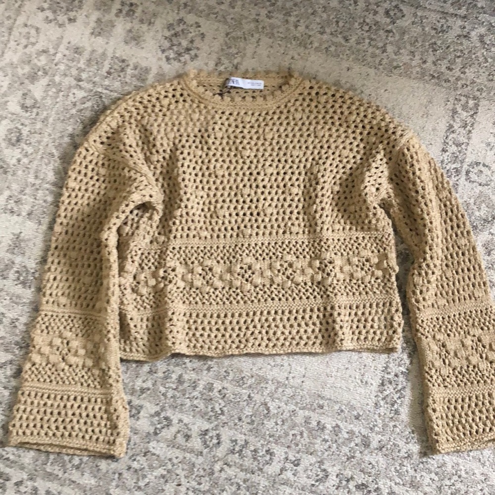 NWT | Zara | Crochet Knit Sweater